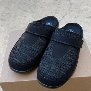 Ortho Feet Louise Black Knit Slippers Women's Size 8.5 X-Wide